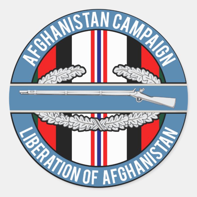 Afghanistan Liberation CIB Runt Klistermärke (Framsida)