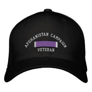 Afghanistan Lila Heart Broderad Keps
