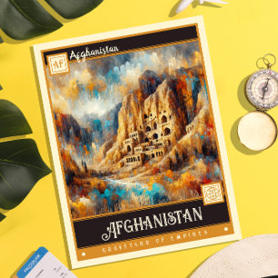 Afghanistan   Måla Vintage Vykort