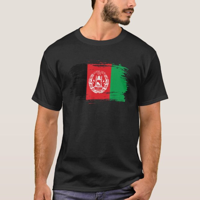 Afghanistan Outfit Afghanistan Flagga Symbol I L T Shirt (Framsida)