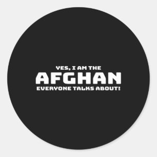 Afghanistan, patriotiskt tal om Afghanistan Runt Klistermärke
