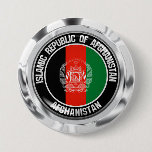 Afghanistan Round Emblem Knapp