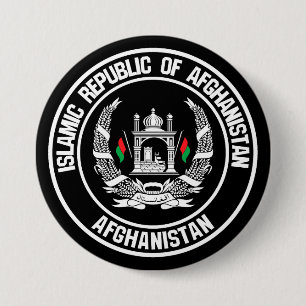 Afghanistan Round Emblem Knapp