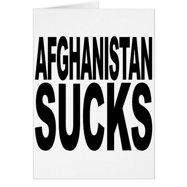 Afghanistan suger hälsningskort (Framsidan)