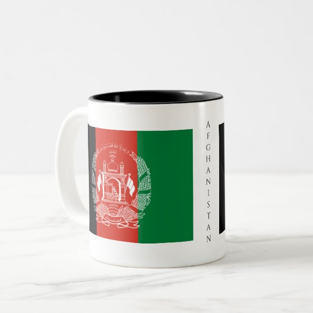 afghanistan Two-Tone kaffe mugg (Framsida vänster)