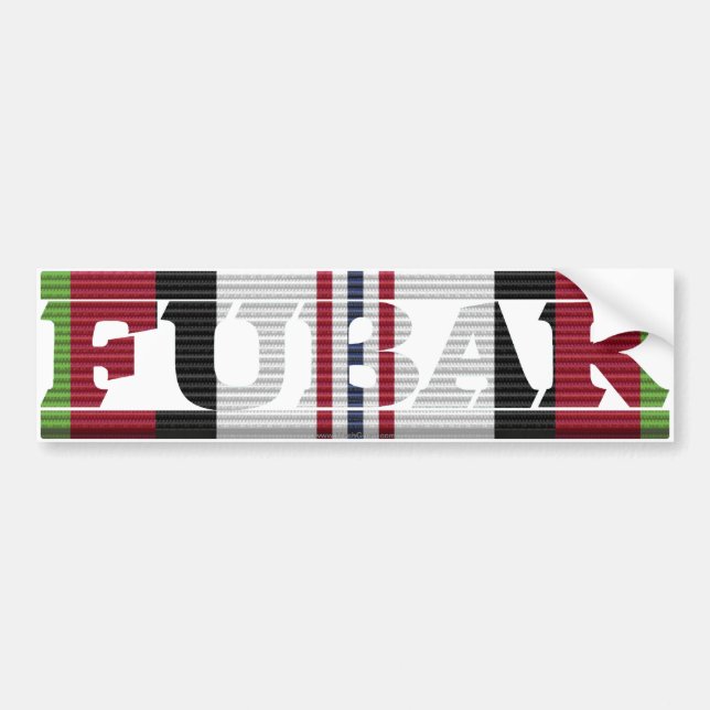 Afghanistan Vet FUBAR Bumper Sticker Bildekal (Framsidan)