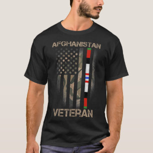 Afghanistan Veteran American US Flagga Proud Army  T Shirt