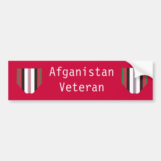 Afghanistan Veteran Bumper Sticker Bildekal (Framsidan)