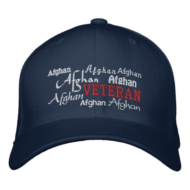 Afghanistan Veteran - Embroiderad Hat Broderad Keps (Framsida)