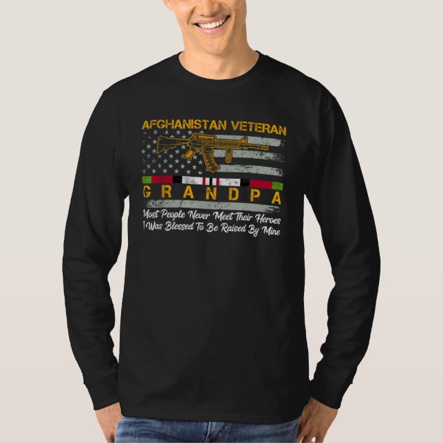 Afghanistan Veteran Grandpa Afghanistan Krig T Shirt (Framsida)