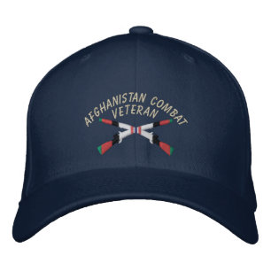 Afghanistan Veteran Infantry korsade Rifles Hat Broderad Keps