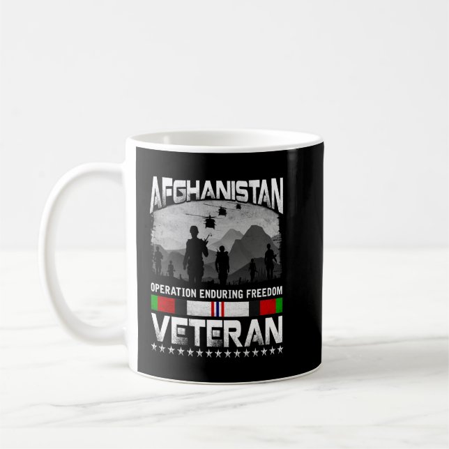 Afghanistan Veteran Proud Army Förenta staternas m Kaffemugg (Vänster)