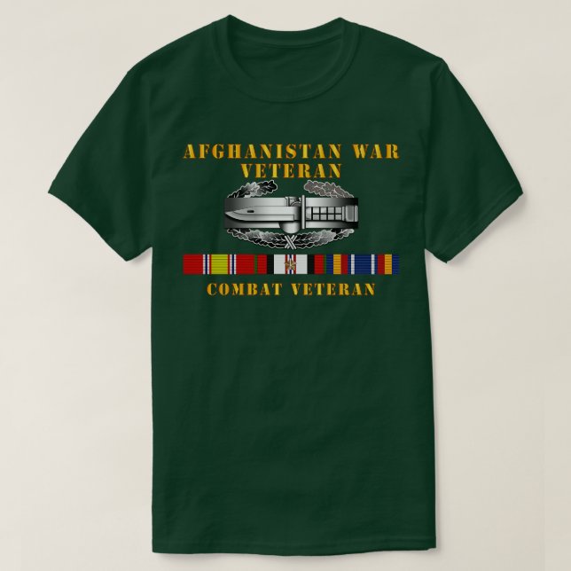 Afghanistan: Veteranbekämpningens aktionsbricka i  T Shirt (Design framsida)