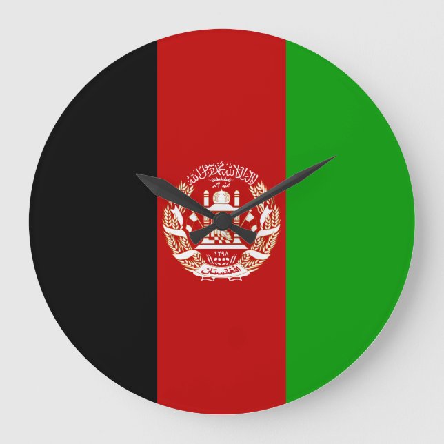 Afghanistan Wall Clock Stor Klocka (Framsida)