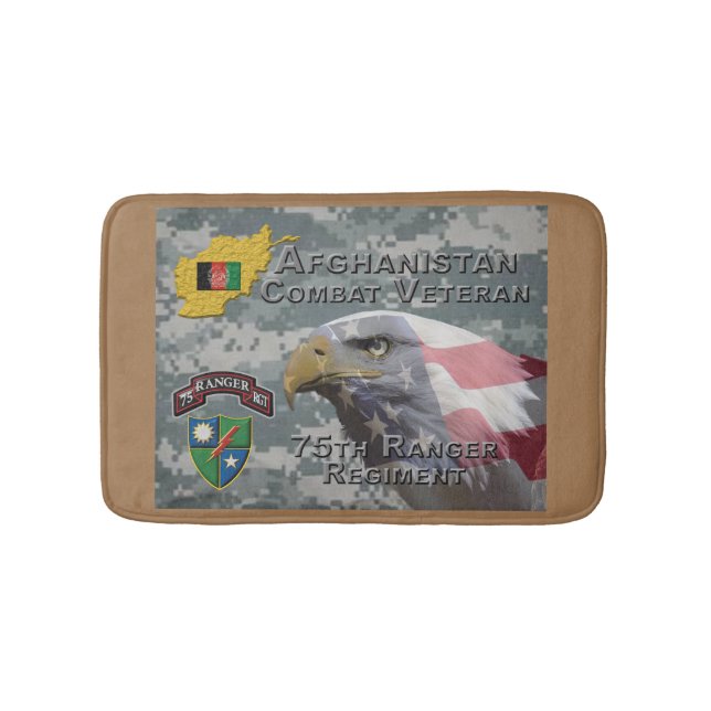 Afghanistankrigsveteran 75:e Rangerregementet Badrumsmatta (Framsidan)