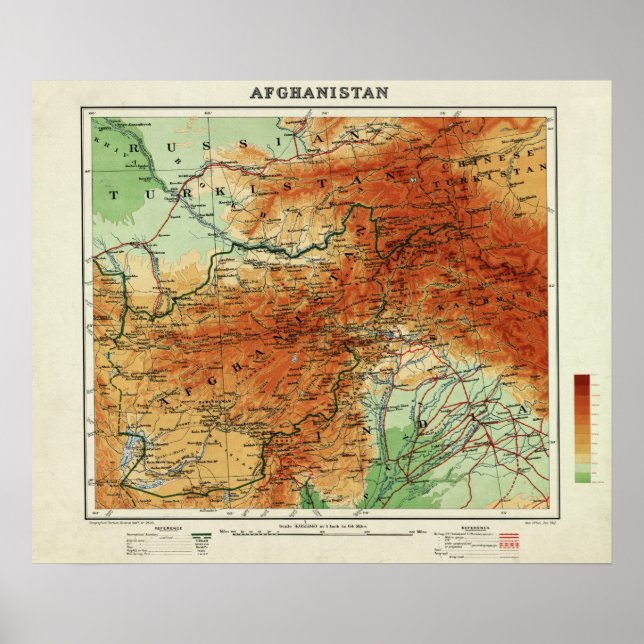 AfghanistanPanoramisk kartaAfghanistan Poster (Framsidan)
