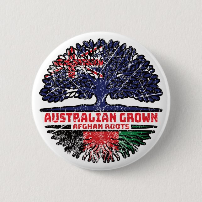 Afghanistans australiska Australiens Träd-rötter Knapp (Framsida)