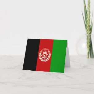 Afghanistans flagg Notekard Kort