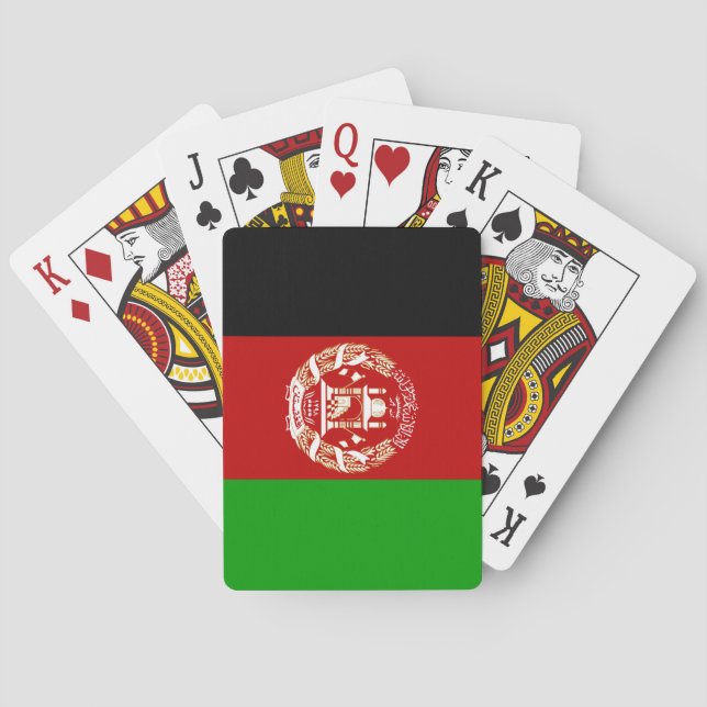 Afghanistans Flagga Casinokort (Baksidan)