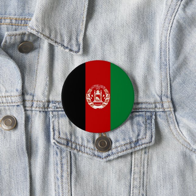 Afghanistans flagga knapp (In Situ)