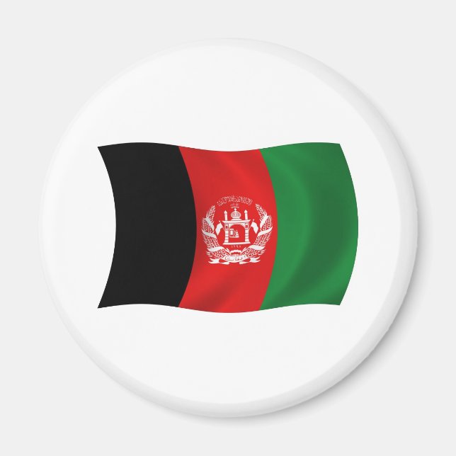 Afghanistans flagga Magnet (Framsidan)
