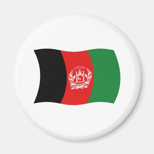 Afghanistans flagga Magnet (Framsidan)