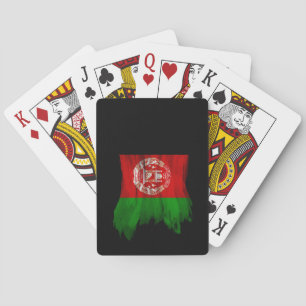 Afghanistans flagga-penseldrag, nationell flagga casinokort