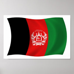Afghanistans flagga Postertryck Poster