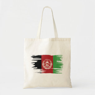 Afghanistans Flagga Push Art Tygkasse