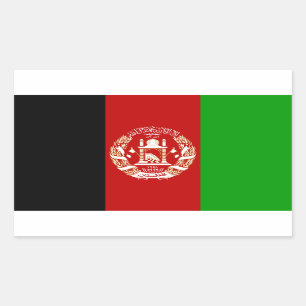 Afghanistans Flagga Sticker Rektangulärt Klistermärke
