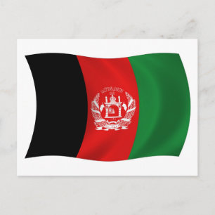 Afghanistans flagga vykort