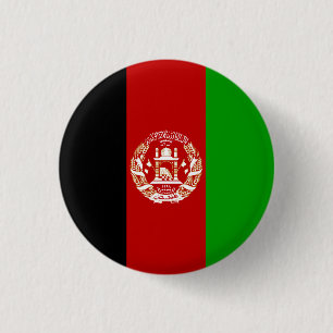 Afghanistans patriotiska flagga knapp