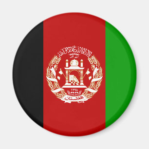 Afghanistans patriotiska flagga magnet