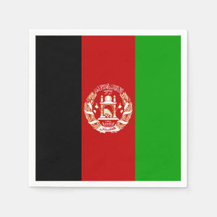 Afghanistans patriotiska flagga pappersservett