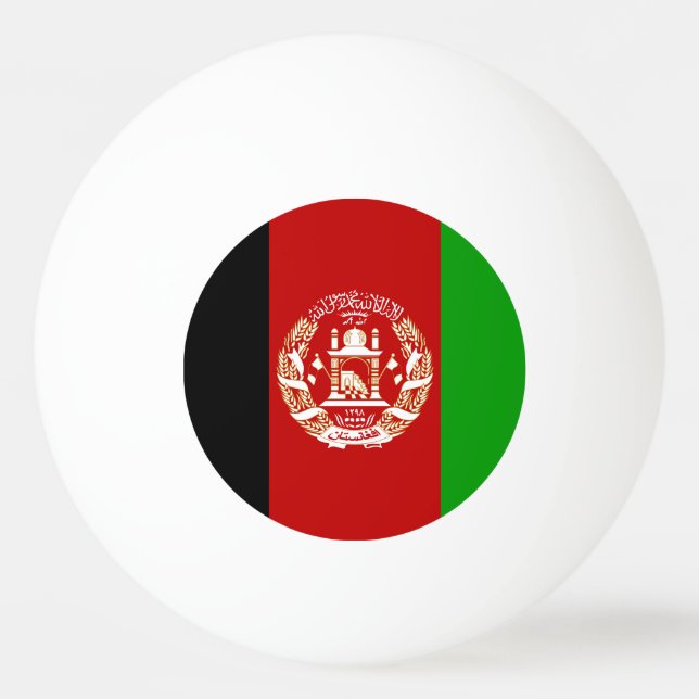 Afghanistans patriotiska flagga pingisboll (Framsidan)