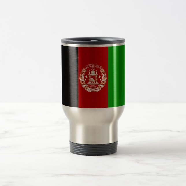 Afghanistans patriotiska flagga resemugg (Center)