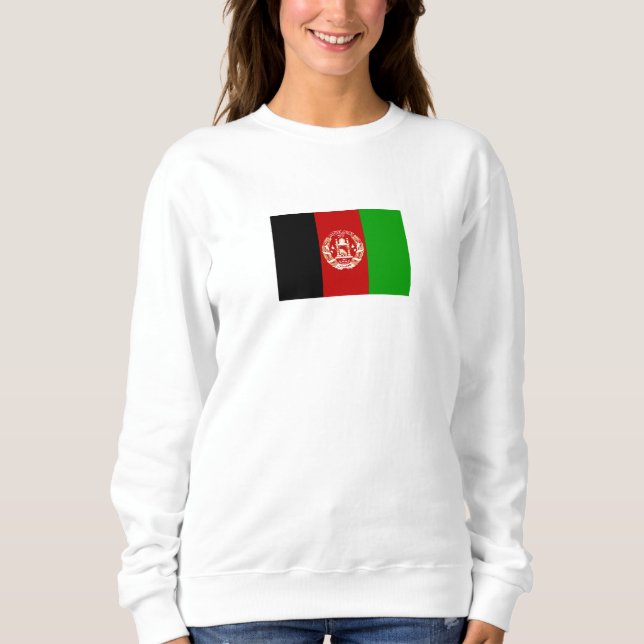 Afghanistans patriotiska flagga t shirt (Framsida)
