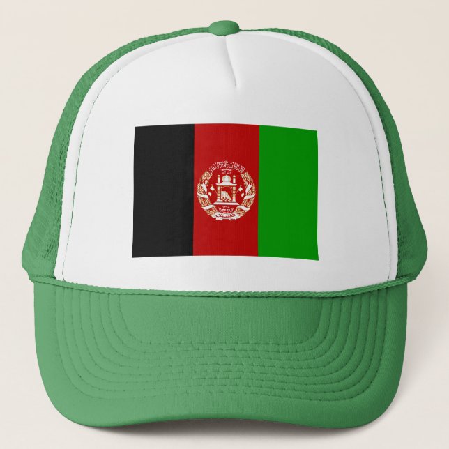 Afghanistans patriotiska flagga truckerkeps (Framsida)