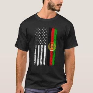Afghansk amerikansk Flagga Afghanistan USA flagga T Shirt