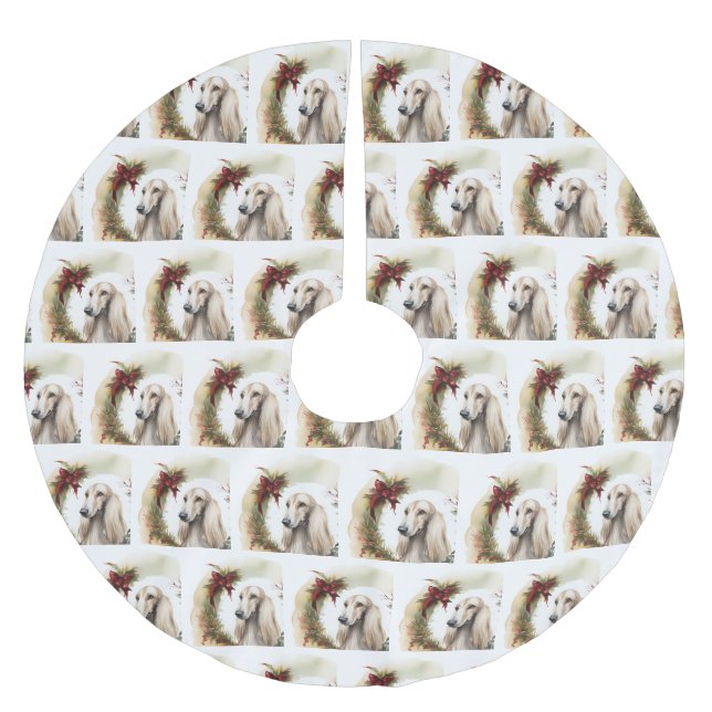 Afghansk årshund, andedräkt, Valp Julgransmatta Borstad Polyester (Framsidan)