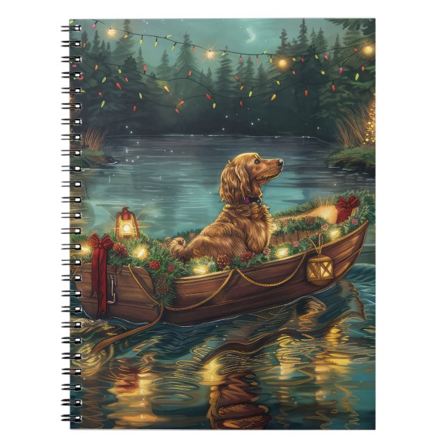 Afghansk årshund Jul Festive Voyage Anteckningsbok (Framsidan)