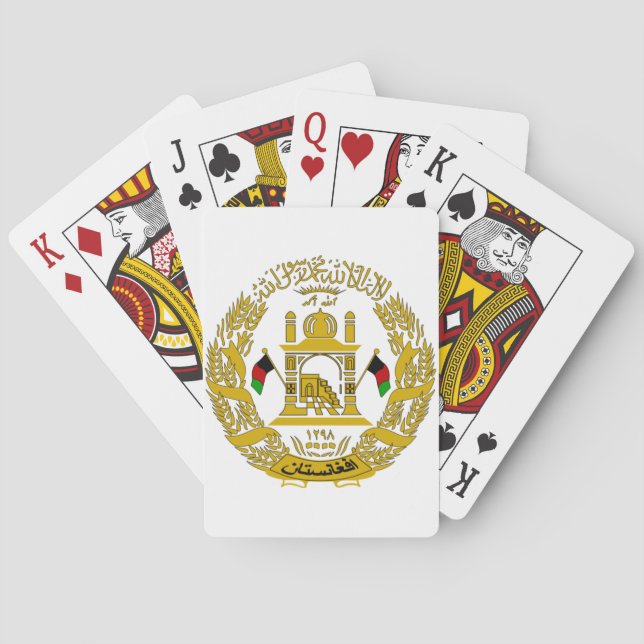 Afghansk Emblem som leker kort Casinokort (Baksidan)