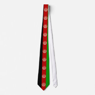 Afghansk flaggamönstertie slips
