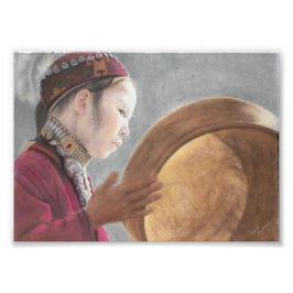 Afghansk flicka fototryck