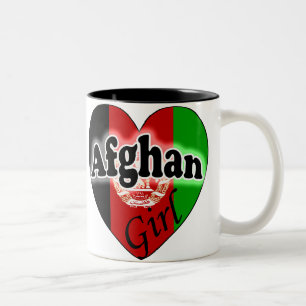 Afghansk flicka Två-Tonad mugg