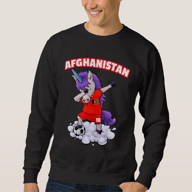 Afghansk fotbollsdocka i afghanska Flagga Lång Ärmad Tröja (Framsida)