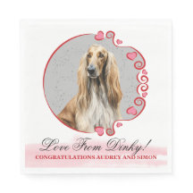 Afghansk hound Bröllop Napkins med Hundar foto