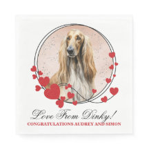 Afghansk hound Bröllop Napkins med Hundar foto