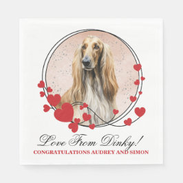 Afghansk hound Bröllop Napkins med Hundar foto Pappersservett