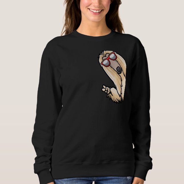 Afghansk hound från sidan med solglasögon t shirt (Framsida)